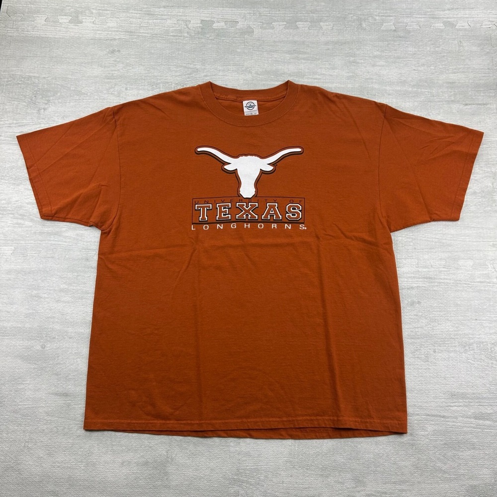 Vintage 90s Texas Longhorns Shirt Size XXL Orange University NCAA College
